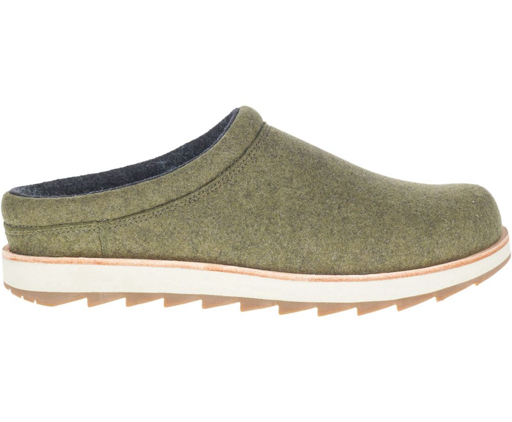 Merrell Slip Ons Męskie Oliwkowe - Juno Clog Wool - 091834-FNE